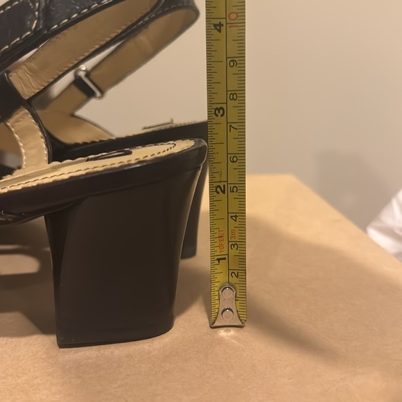 Liz Claiborne flex Tasha brown leather, low chunky heel sandal sling back 8.5 - Picture 15 of 15